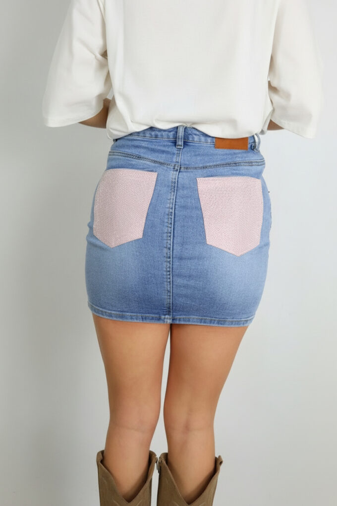 Falda Vaquera Brillos