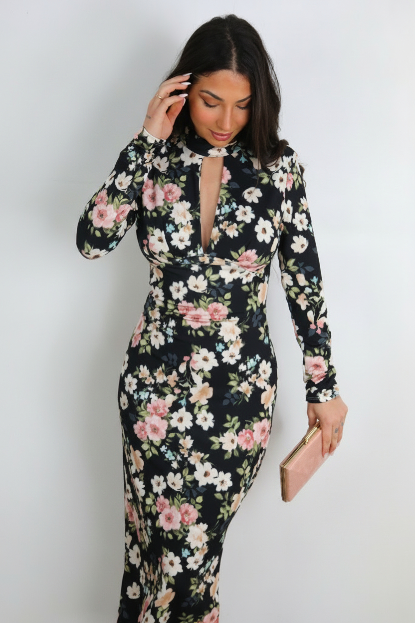 Vestido Estampado Con Mangas - Imagen 2