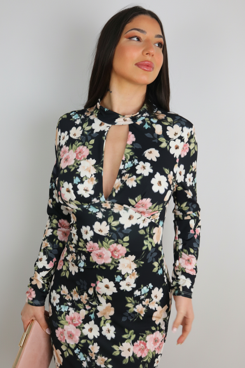 Vestido Estampado Con Mangas - Imagen 7