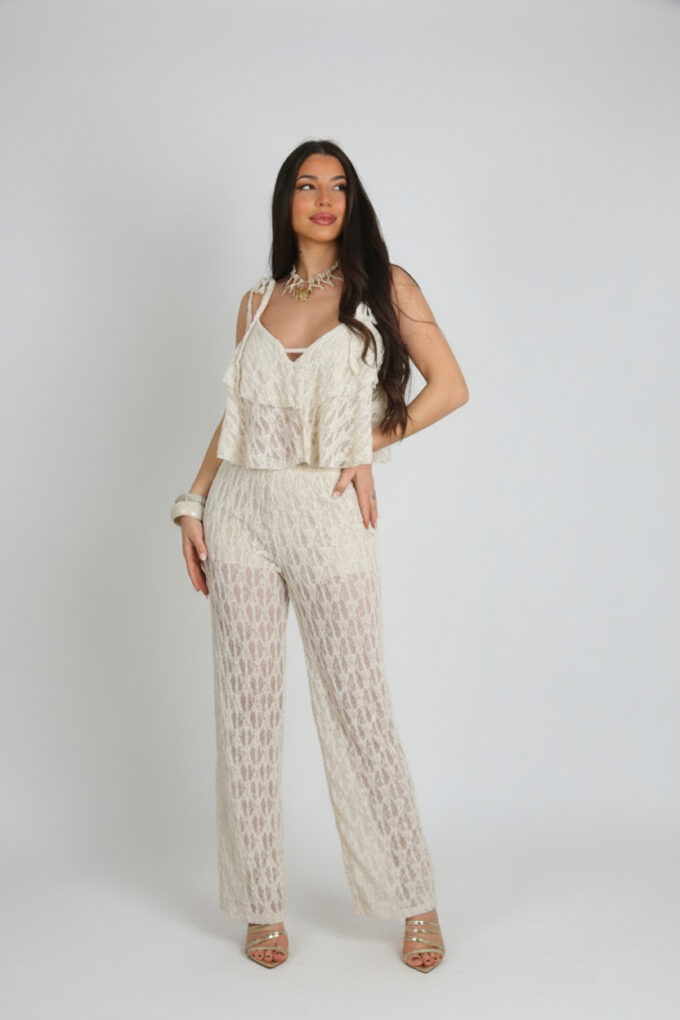 Conjunto Encaje Volantes