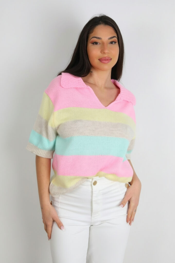 Jersey Multicolor Manga Corta