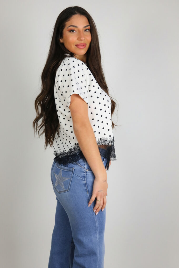 Camiseta Lunares Encaje