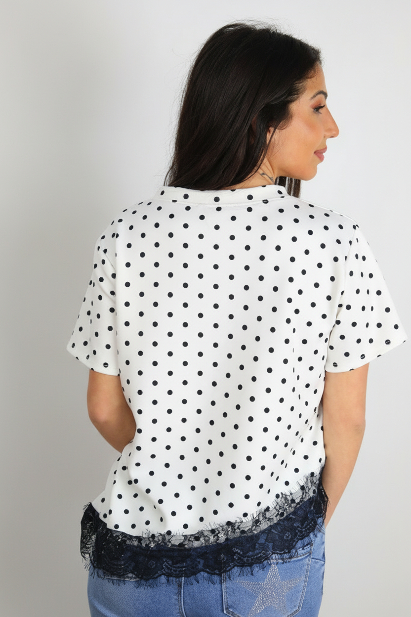 Camiseta Lunares Encaje - Imagen 5