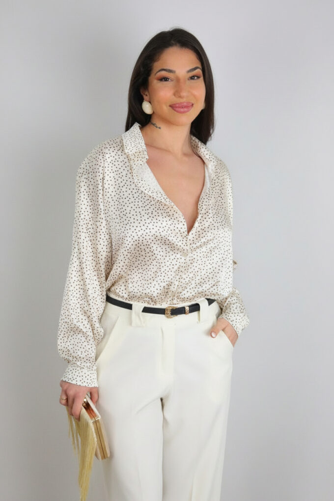 Camisa Satén Lunares