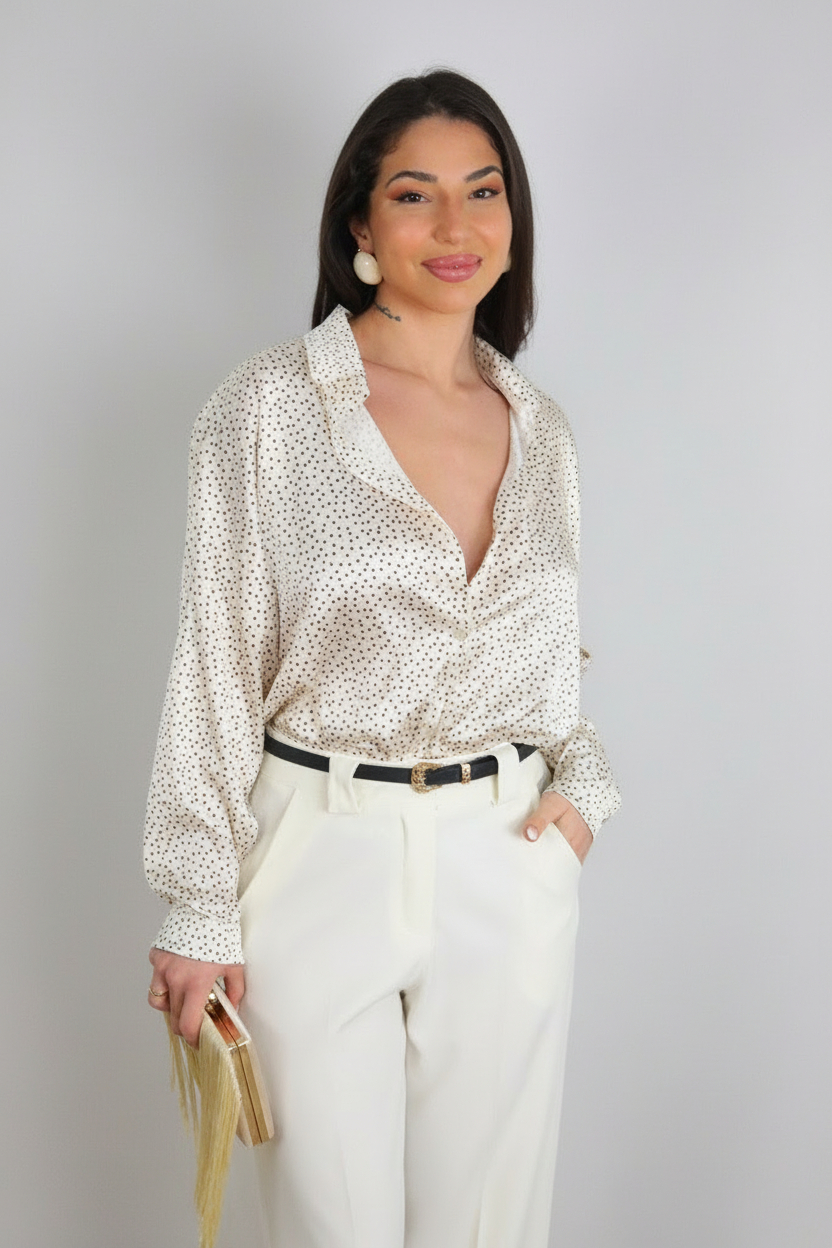 Camisa Satén Lunares