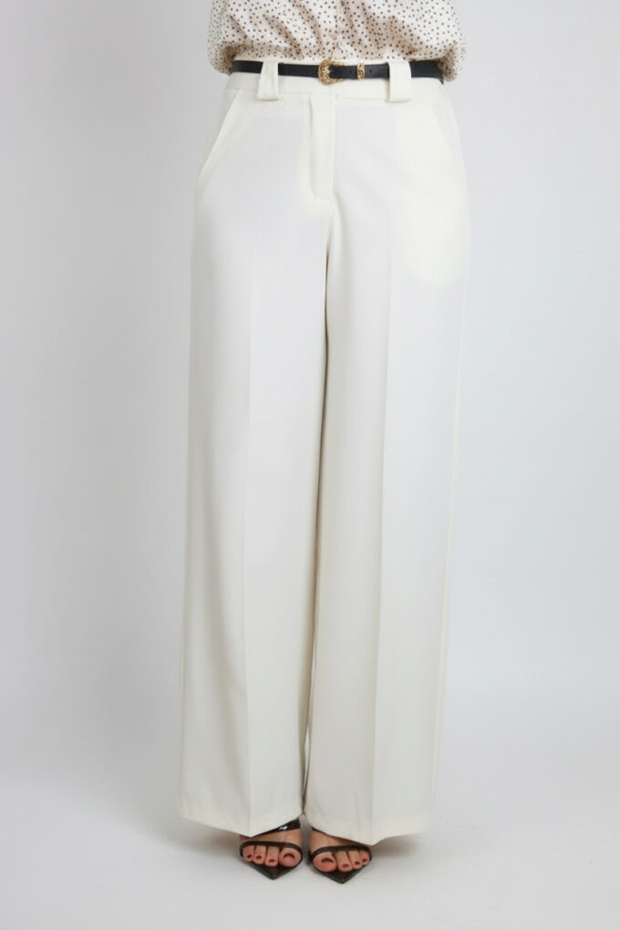 Pantalon Ancho Con Cinturón