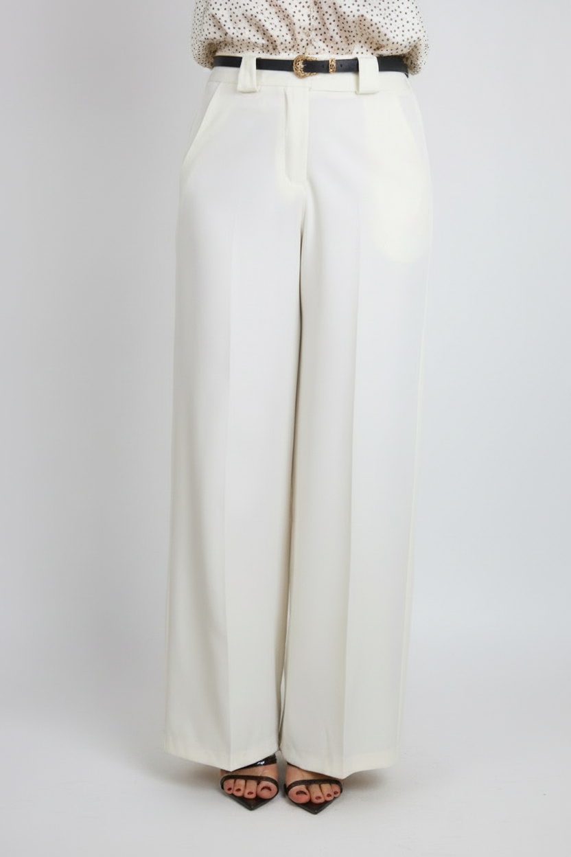 Pantalon Ancho Con Cinturón - Imagen 10