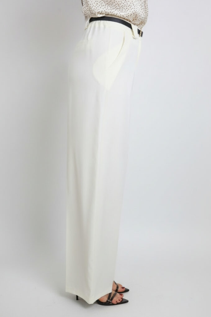 Pantalon Ancho Con Cinturón