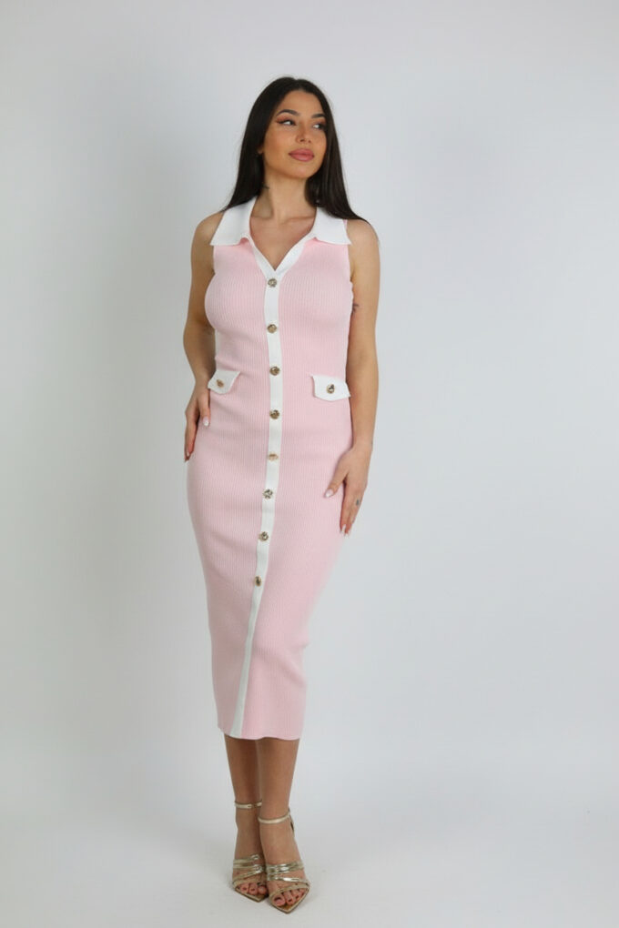 Vestido Punto Botones