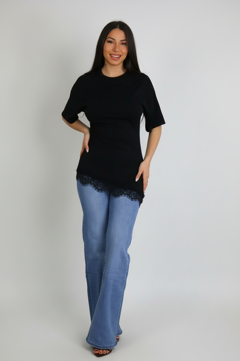 Camiseta Larga Encaje - Imagen 2