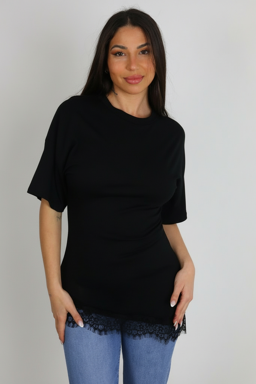 Camiseta Larga Encaje - Imagen 4