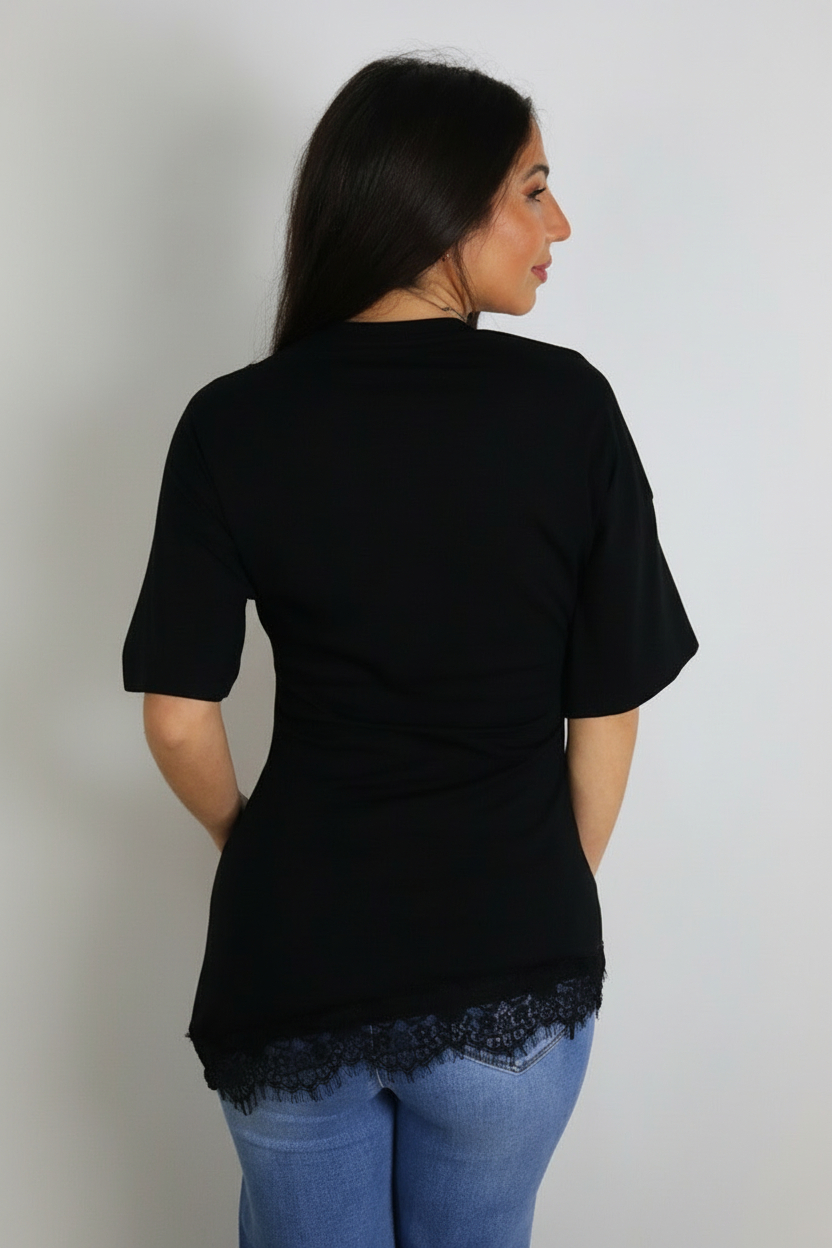 Camiseta Larga Encaje - Imagen 5