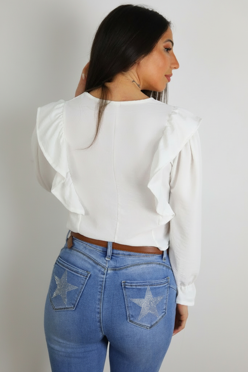 Blusa Fruncida Volantes - Imagen 4