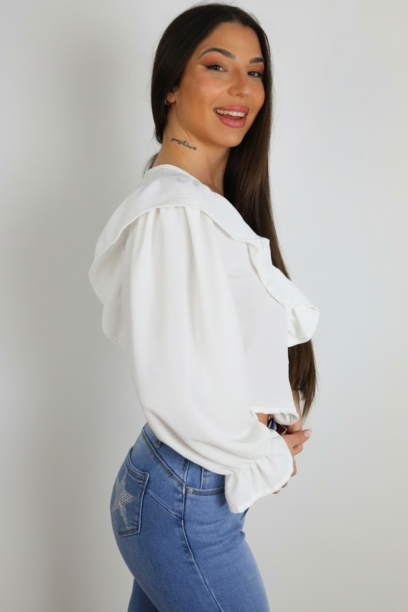 Blusa Fruncida Volantes - Imagen 3