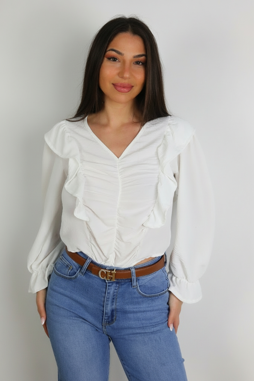 Blusa Fruncida Volantes - Imagen 2