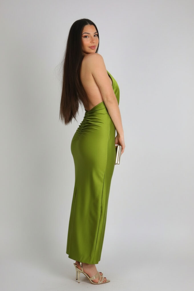 Vestido Fruncido Metal