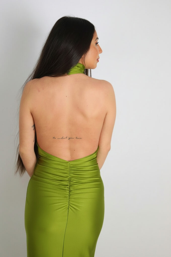 Vestido Fruncido Metal