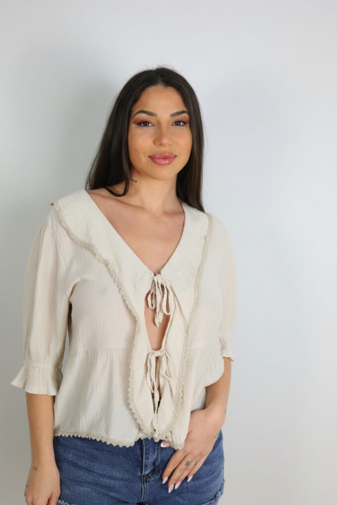 Blusa Croché Cordones