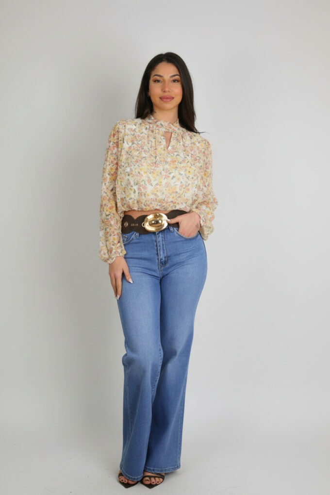 Blusa Gasa Estampada