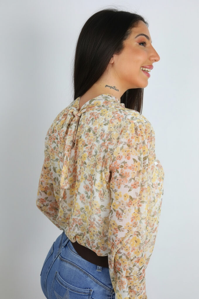Blusa Gasa Estampada