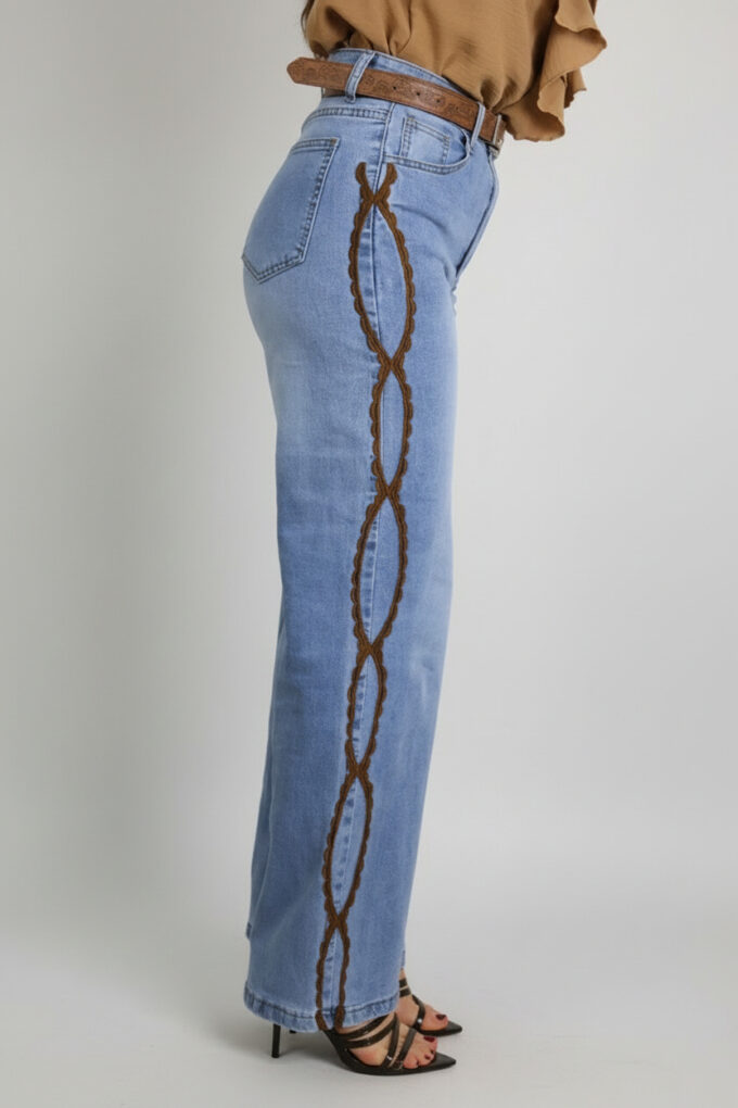 Vaquero Bordado Cinturón