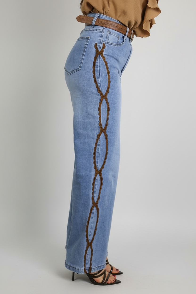 Vaquero Bordado Cinturón - Imagen 4