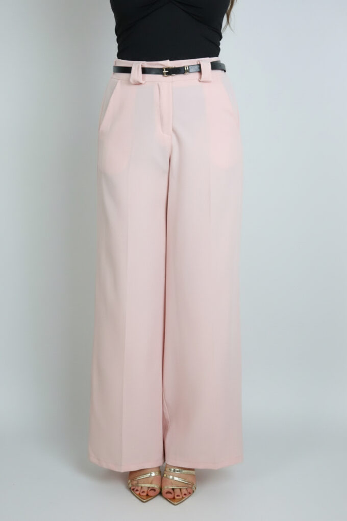 Pantalon Ancho Con Cinturón