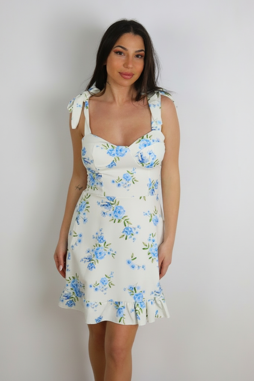 Vestido Cascos Estampado