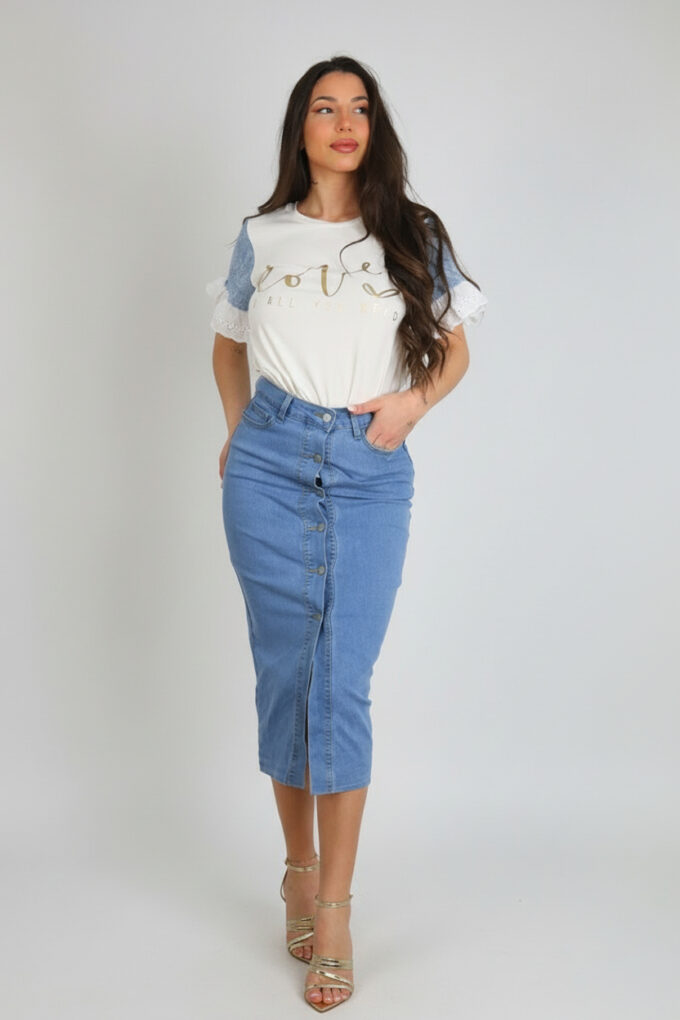 Falda Vaquera Botones