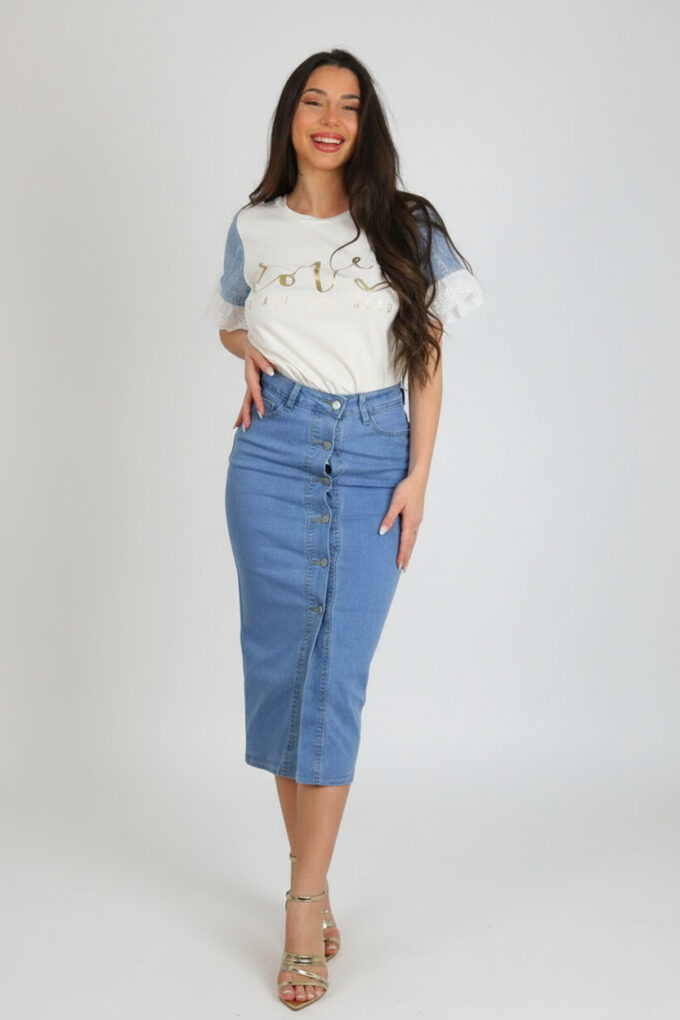 Falda Vaquera Botones