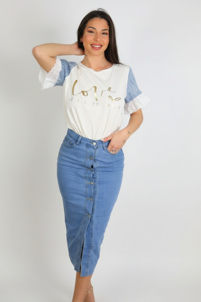 Falda Vaquera Botones