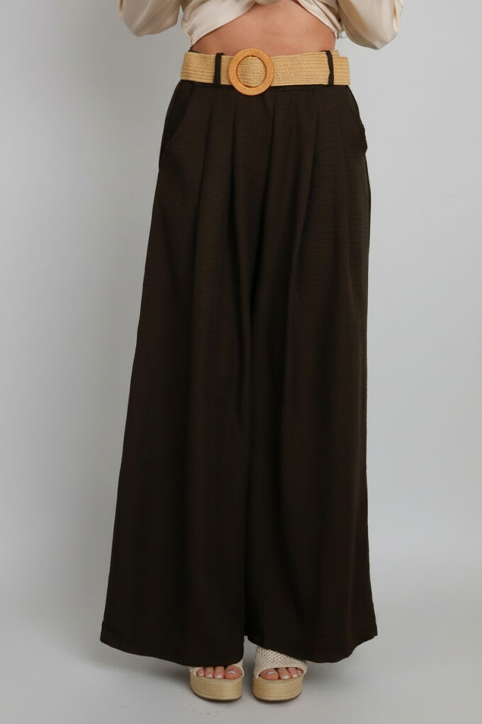 Pantalon Símil Lino Cinturón