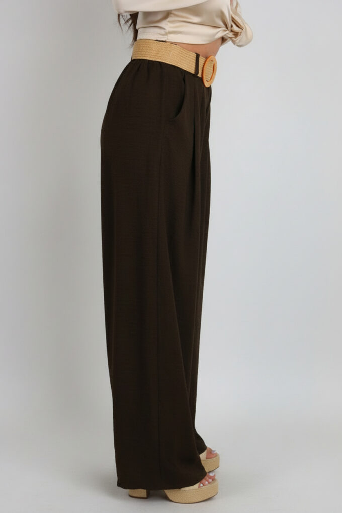 Pantalon Símil Lino Cinturón