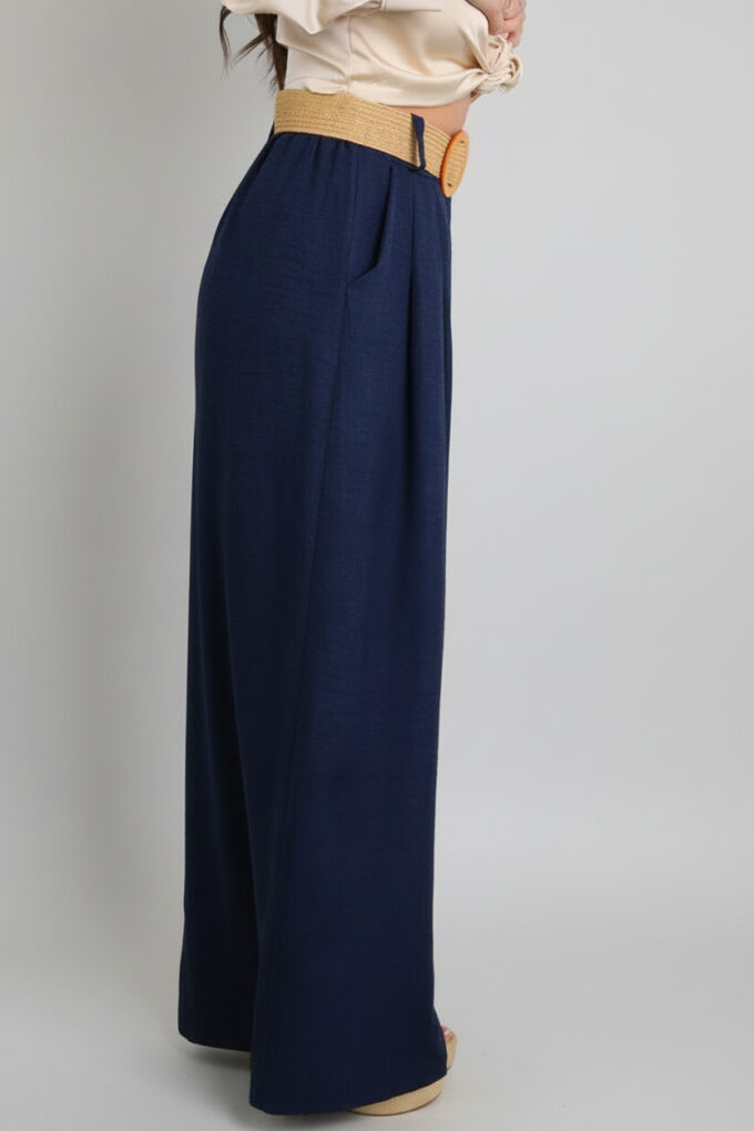 Pantalon Símil Lino Cinturón