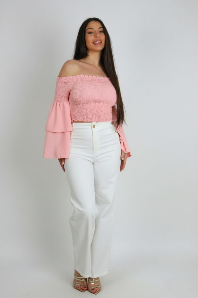 Blusa Fruncida Volantes