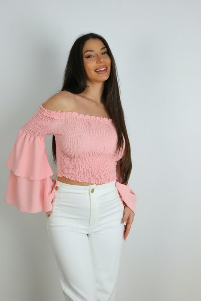 Blusa Fruncida Volantes