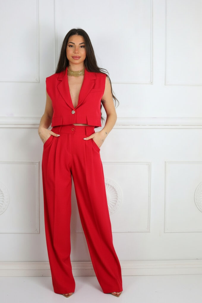 Traje Chaleco Botón