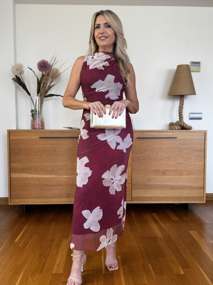 Vestido Tull Estampado