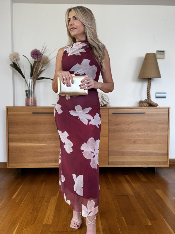 Vestido Tull Estampado