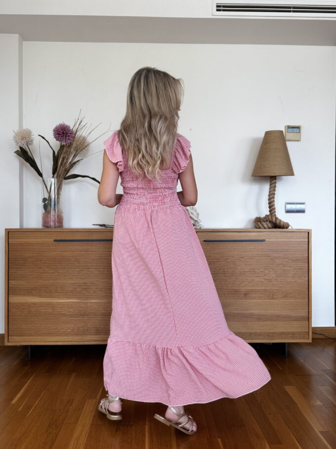 Vestido Fruncido Vichy