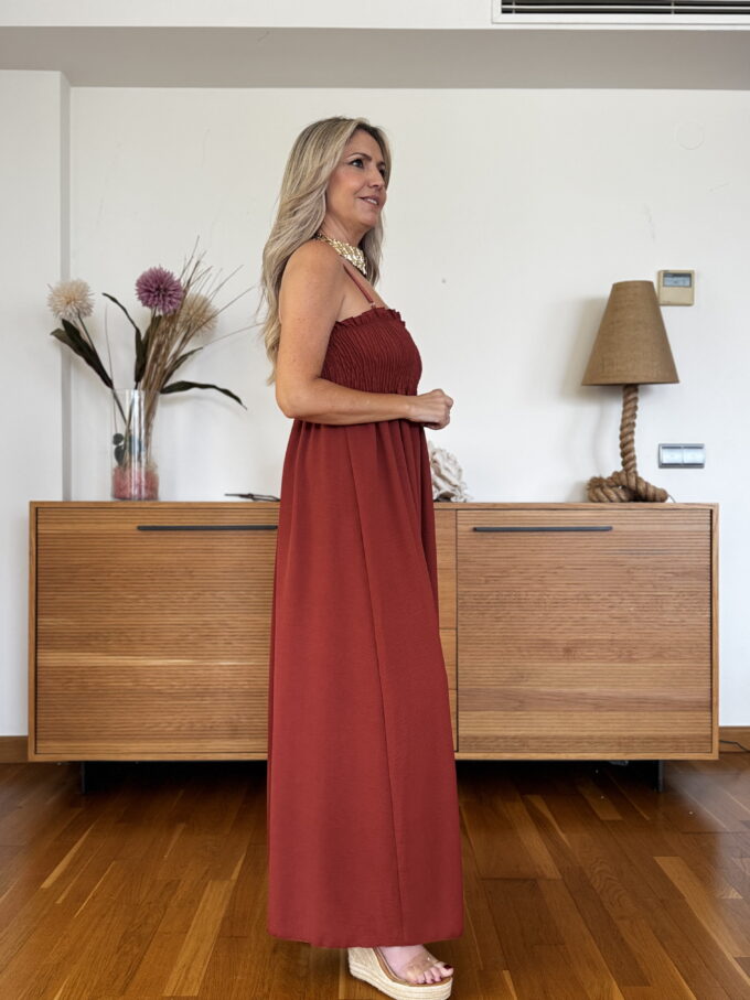 Vestido Fruncido Tirantas