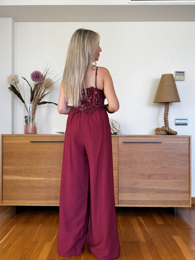 Pantalon Efecto Lino Cinturón