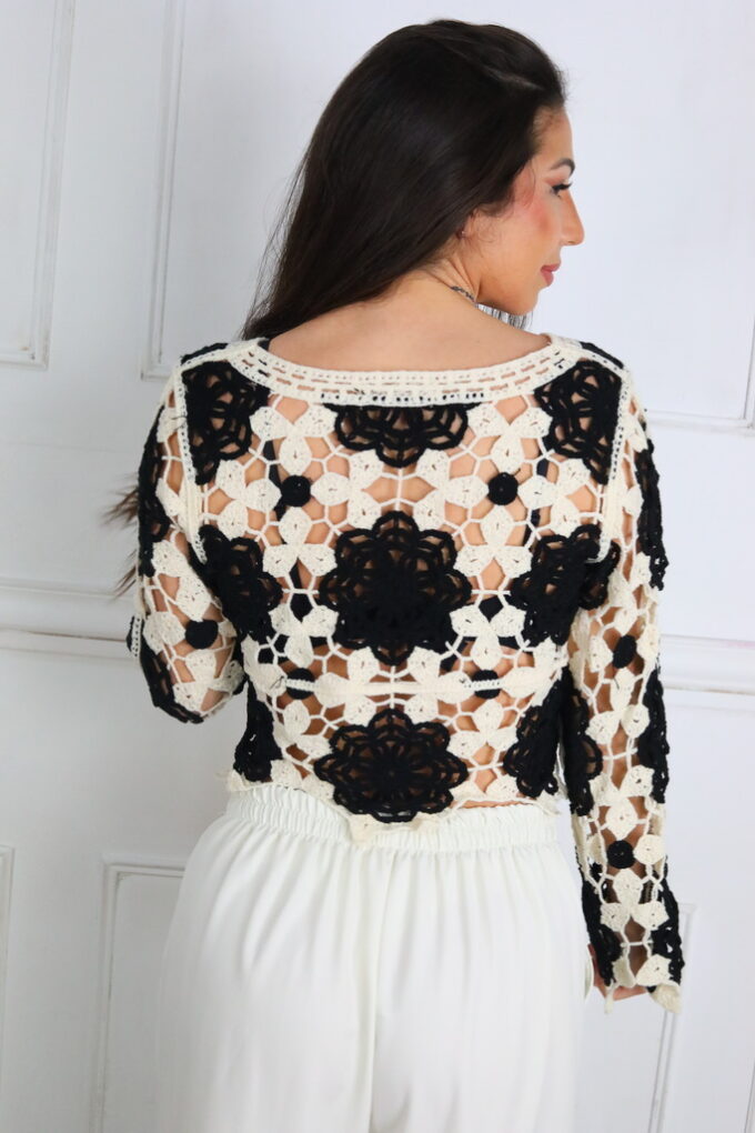 Jersey Croché Bicolor