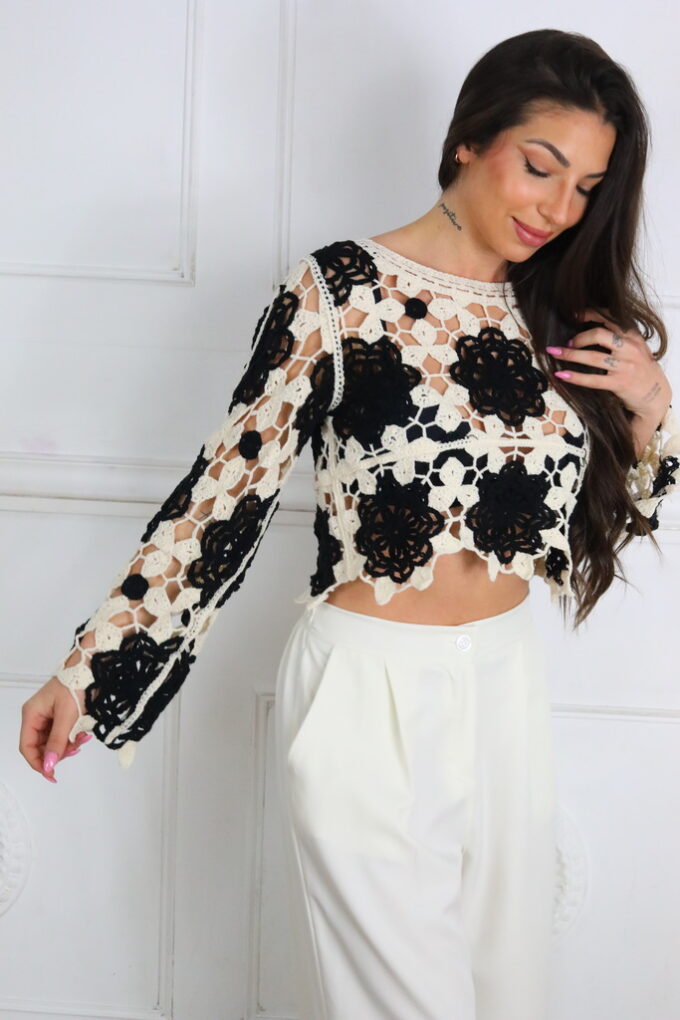 Jersey Croché Bicolor