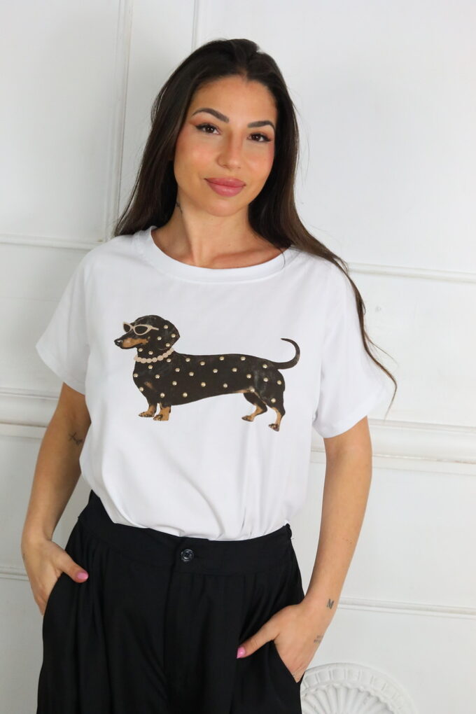Camiseta Dog Tachuelas - Única, Arena