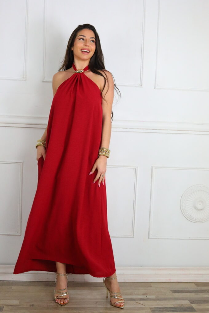 Vestido Largo Broche