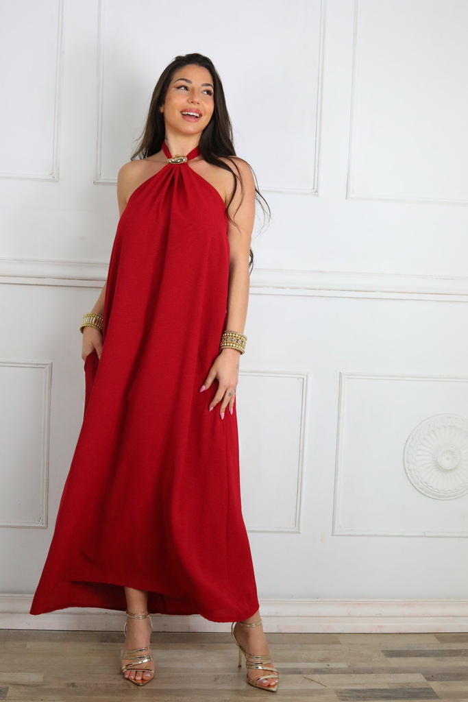 Vestido Largo Broche