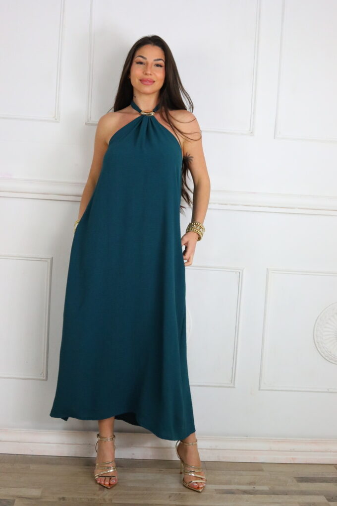 Vestido Largo Broche