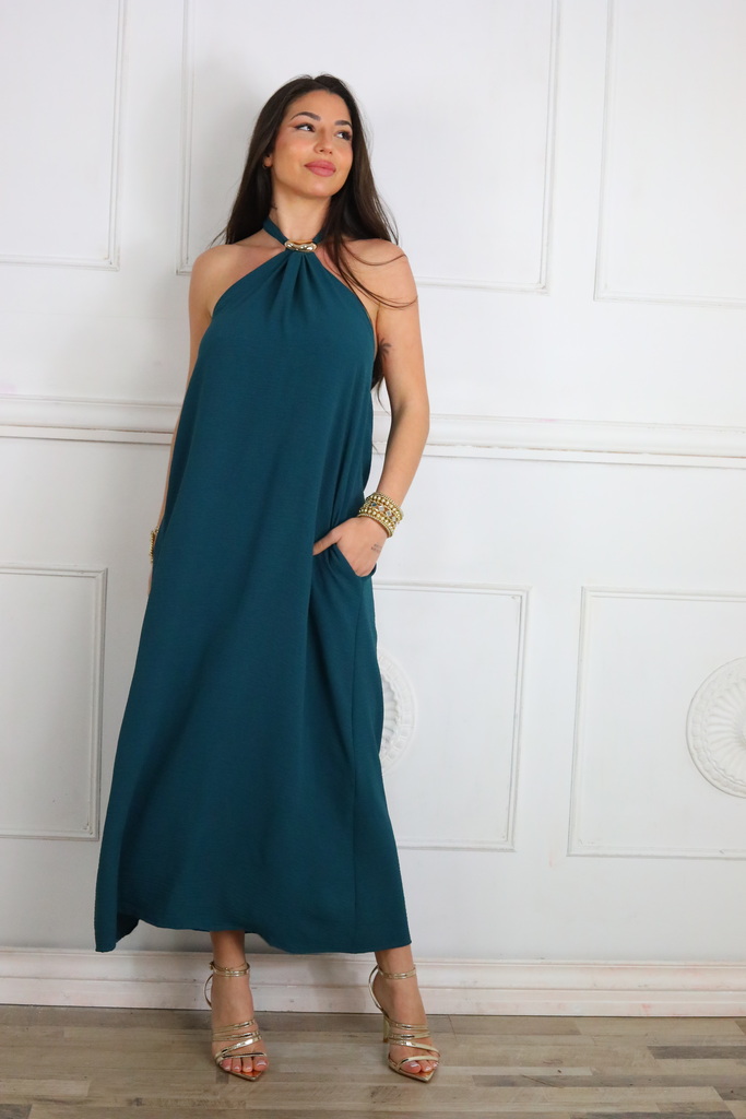 Vestido Largo Broche - Imagen 9