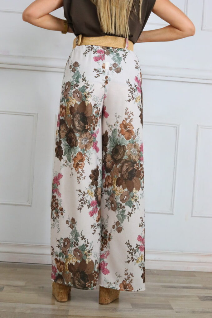 Pantalon Estampado Cinturón